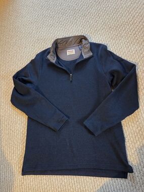 Wrangler Men's Navy Quarter-Zip Sweater